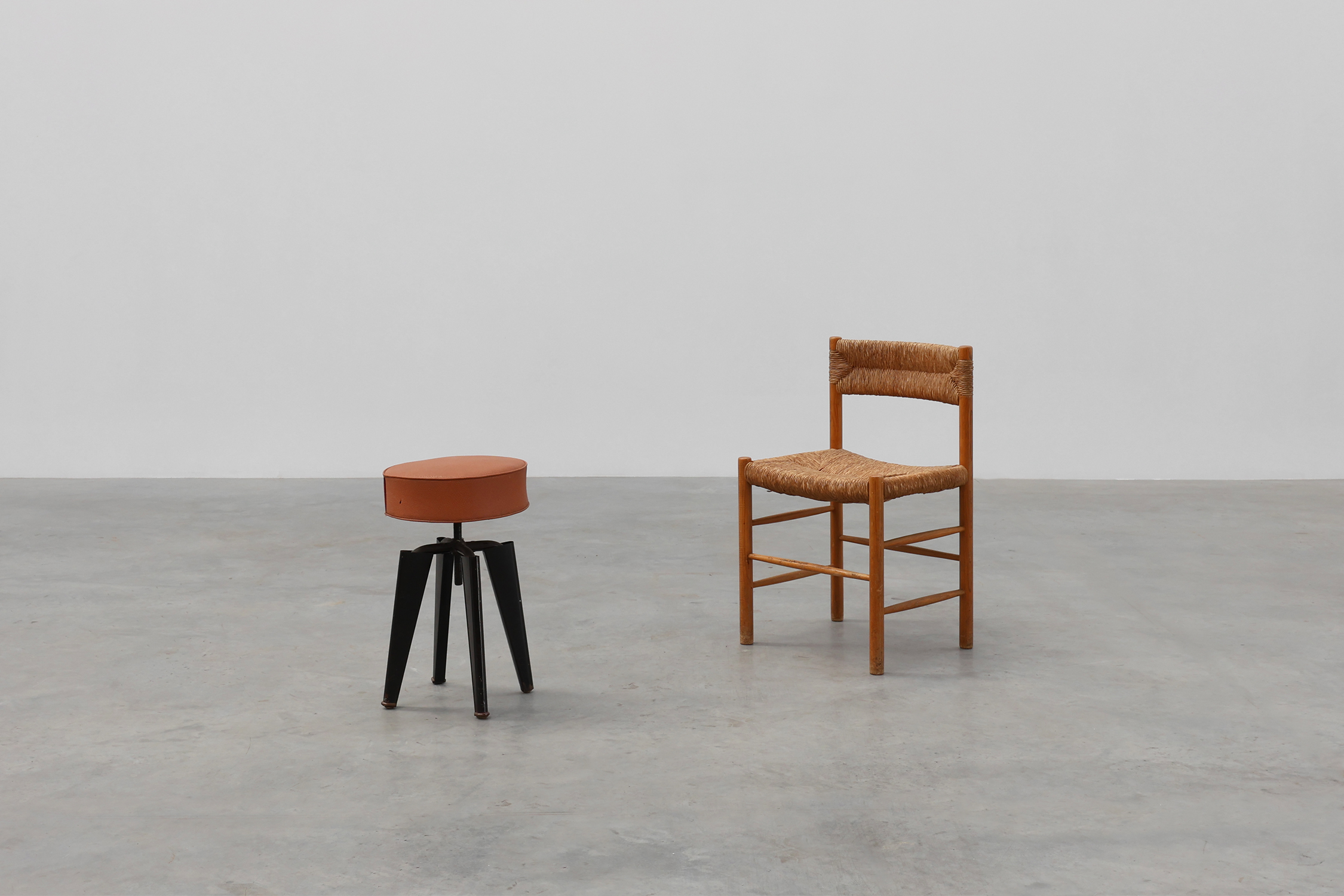 Iconic Clemenceau stool by André Domin and Marcel Genevière, France  1957thumbnail